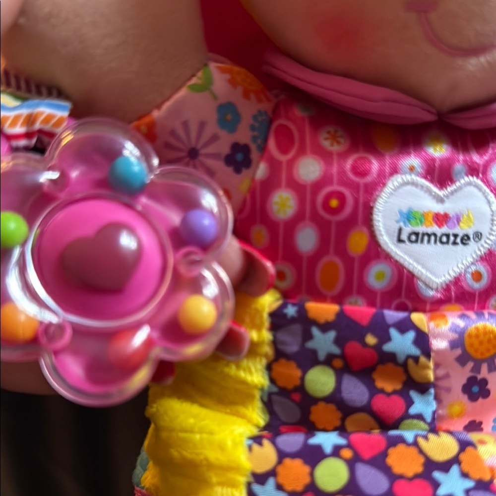 Lamaze Pink Hanging crinkle and rattle maker doll. Good condition - Picture 3 of 3